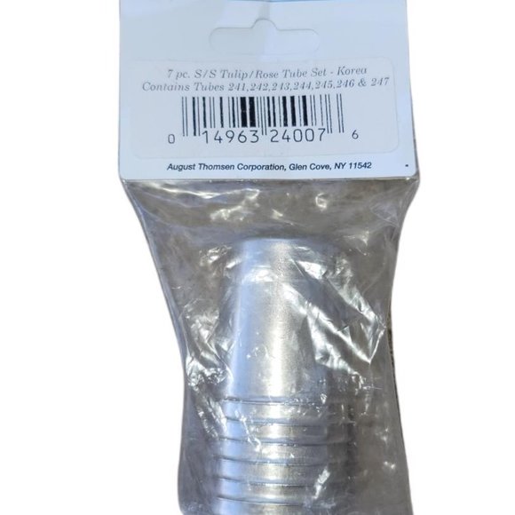 Ateco 7pc S/S Tulip & Rose Tube Set - Picture 2 of 2